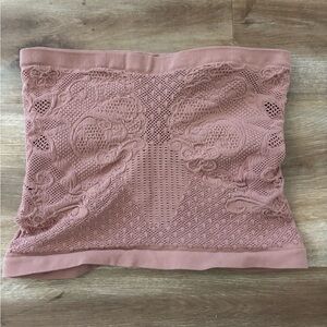 Free People Dusty Rose Crochet Bandeau Top